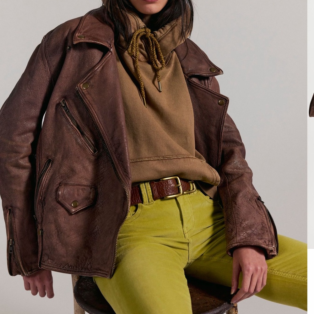 Free People Jealousy Leather Moto Jacket